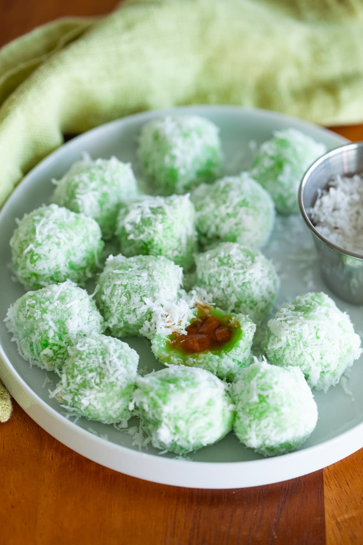 Onde-onde rolled in with some fresh grated coconut.