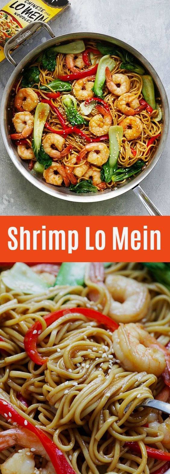Shrimp Lo Mein - the best and most delicious Shrimp Lo Mein recipe ever! Made with Simply Asia Chinese Style Lo Mein Noodles, it's better than Chinese restaurants | rasamalaysia.com