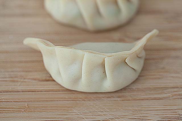 Homemade potstickers dumplings.