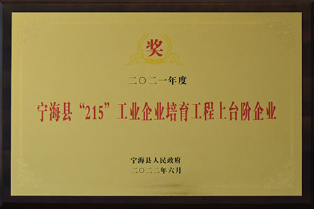 寧?？h215工業(yè)企業(yè)培育工程上臺階企業(yè)